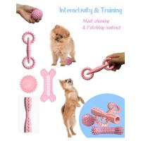 Juego De 4 Juguetes Para Perros Masticables De Goma Suave Juguetes Para Limpiar Los Dientes De Tu Mascota Divertidos Bolas De Hueso Para Distribuir Alimentos - details 4