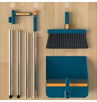 Cepillo De Piso Rotativo Plegable Y Grueso Con Cepillo De Peluche No Adhesivo Conjunto De Escoba Y Escoba Para El Hogar Herramienta De Limpieza - details 14