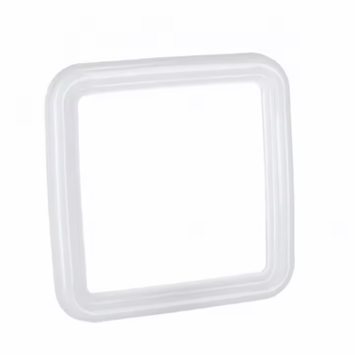 Start Electric  Espejo de Baño con Marco de Plástico Blanco - Elegante Diseño Redondo o Cuadrado  Marca Gerimport - 1