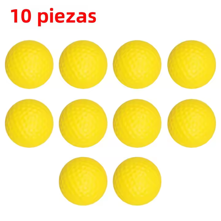 6pcs Balones De Golf Suaves PU Amarillo De 4cm Para Adultos Juguete De Alivio Del Estrés Accesorios De Práctica Interior Creativos Regalos - 1