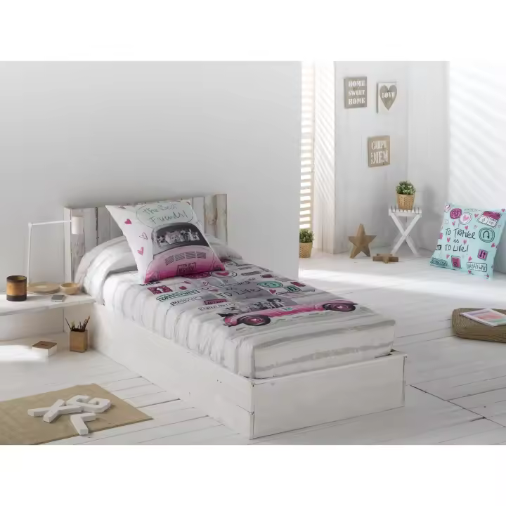 JVR - Edredón Ajustable modelo CANDY - Tejido 100% Algodón - Estampado digital - Cama 80/90/105/135/150 - Fabricado en España - 1