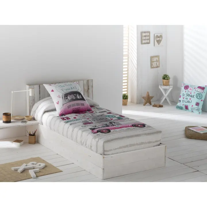 JVR - Edredón Ajustable modelo CANDY - Tejido 100% Algodón - Estampado digital - Cama 80/90/105/135/150 - Fabricado en España - 1