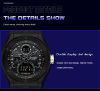 Reloj Deportivo De Lujo Para Hombre SANDA Dual-Display Quartz LED Digital Impermeable Cronógrafo Electrónico Con Pantalla LED Y Cuarzo - details 21