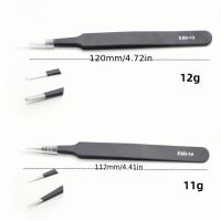 Juego De Pinzas Antiestáticas ESD De Precisión 6-Pc Herramienta Duradera De Acero Inoxidable Para Reparación Electrónica Y Modelado De Procesos - details 5