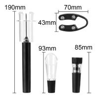 Juego De 4 Piezas De Herramientas De Cocina Abreviñadores De Aire De Presión Y Vacío Accesorios De Barra Cortador De Vino Eco-amigable Acero Inoxidable - details 0