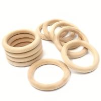 Anillos De Madera Natural Despintados Para Manualidades 20/10 Pcs Anillos De Trenzado Para Joyería Hecha a Mano Y Lace - details 1