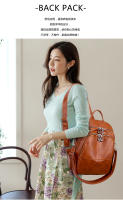Mochipa de cuero estilo Korean, mochila de gran capacidad A LA Moda para Mujer, Bolso de hombro, mochila de viaje, Bolso de Mujer - details 16