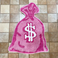 Alfombra Antideslizante Rosa Para Dormitorio Y Sala De Estar En Forma De Billetera Tejida a Mano Decoración De Entrada Para El Hogar Material Poliéster Lavable Mecánicamente - details 8