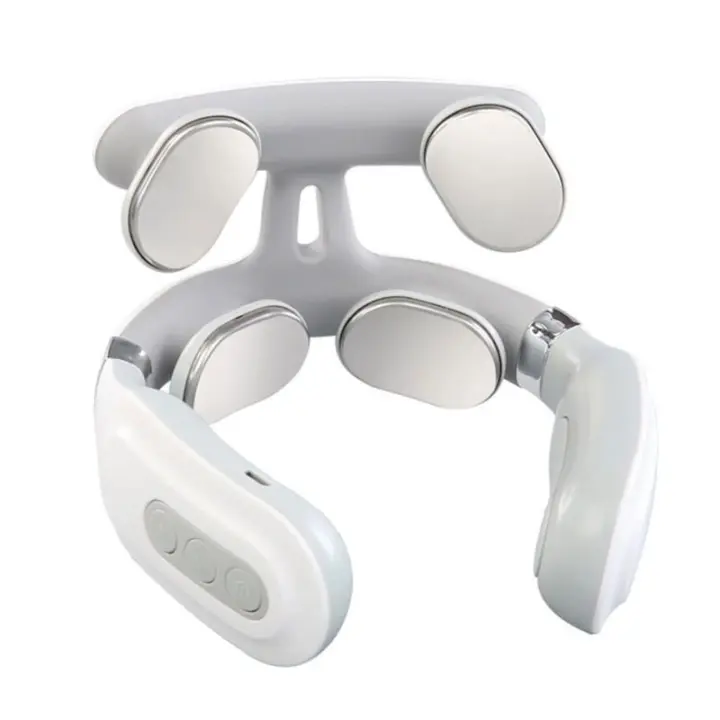 BIT Masajeador Cervical de 4 cabezales, ajuste de fuerza, carga USB, calefacción por voz inteligente, cuidado del cuello, blanco - 1