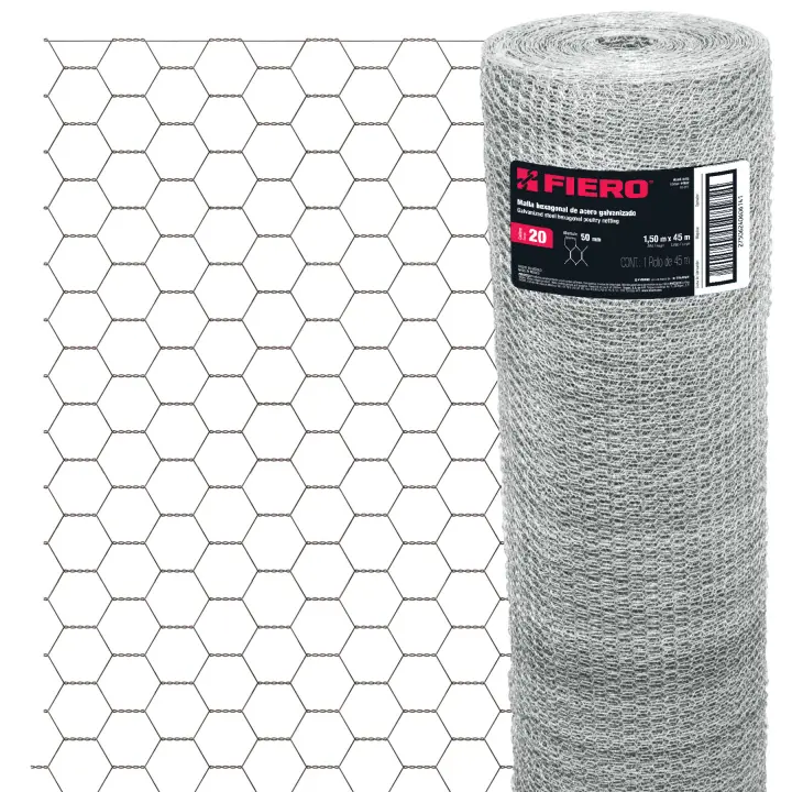 Malla Hexagonal Fiero Acero Galvanizado 1.5m 45m - 1