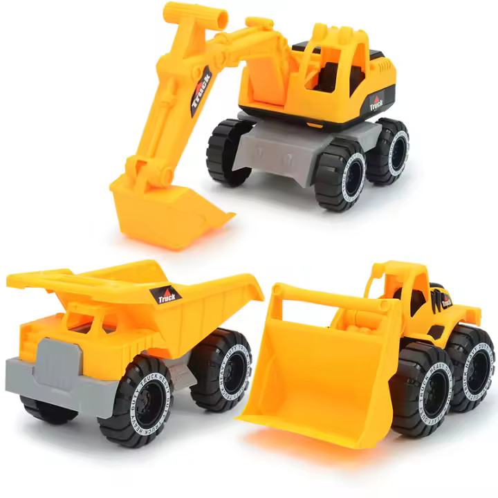Juego De Modelos De Vehículos De Ingeniería Excavadora Y Camión Cargador Para Niños Set De Construcción Educativo Para Pequeños - 1