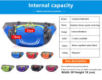 Bolsa De Cintura Para Ciclismo Running Pesca Senderismo Deporte Fitness Con Bolsillo Para Botella De Agua PU Unisex - details 2
