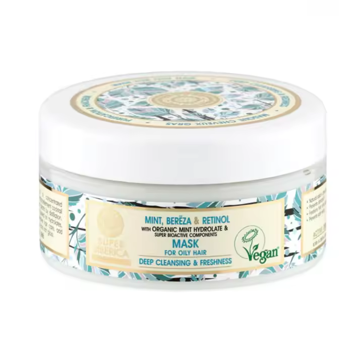 NATURA SIBERICA MENTA ABEDUL RETINOL MASCARILLA CAPILAR CABELLO GRASO 400 ML - 1