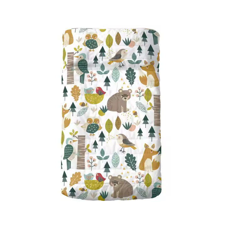 Happyfriday- Harvestwood Colcha Cuna (100x130 cm), Colchas infantiles 100% Algodón (exterior) 100% Poliéster (relleno), calidad de 150 hilos, Fabricado en España - 1