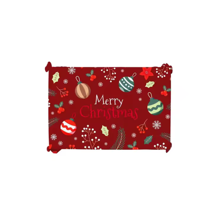 Mantel Navideño de Mesa, Mantel Lino con Estampados Temáticos de Navidad, Ideal para Decorar y Proteger la Mesa Durante las Fiestas, Aportando un Toque Festivo y Elegante al Hogar - 1