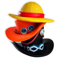 HUCHA ONE PIECE PILA DE SOMBREROS LUFFY ACE Y SABO 20 CM PLASTOY - Plastoy - details 1