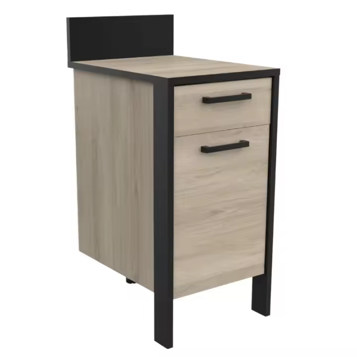 Miroytengo Módulo Inferior Industriale Melamina Miroytengo Roble y Negro 44CM Cocina - 1