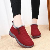 Botas De Invierno Para Mujer 2024 Impermeables Con Plush Casual Botas De Nieve Slip-On De Talla Grande Material De Suela De Goma - details 2