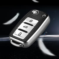 Funda De Llave De Coche En Cuero + TPU Para Volkswagen VW Bora Polo Tiguan Jetta Passat B5 B6 B7 Golf Beetle Skoda Octavia - details 8