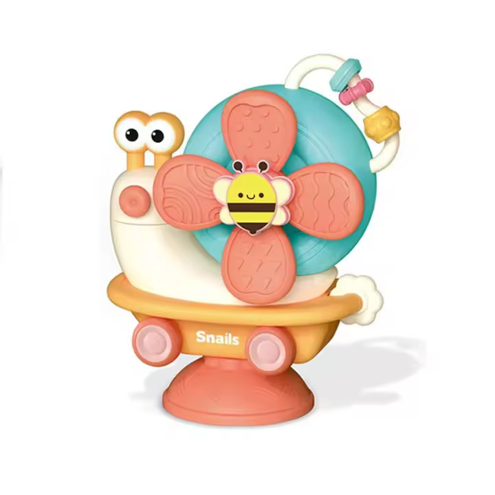 Juguete De Asiento Para Bebé Con Rattles Y Formas De Caracol Y Molino Giratorio Juguetes Sensatorios Para Baño Y Silla De Comer Para Niños De 0 a 6 Meses a 6 Años - 1