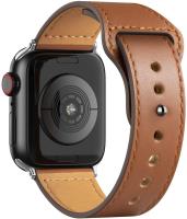 Correa De Cuero Para Apple Watch Compatible Con Series 3 4 5 6 SE 7 8 Ultra Tamaños 38mm 40mm 41mm 42mm 44mm 45mm Accesorio Para Reloj iWatch - details 4