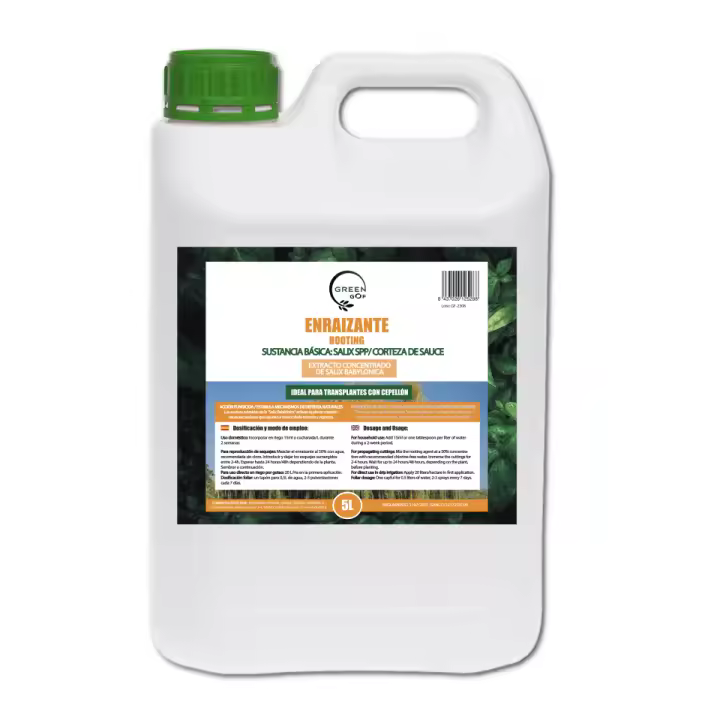 GREEN GOF Enraizante Líquido Orgánico con Hormonas Naturales, 5L. Estimula y Aumenta el Crecimiento de Las raíces de Cualquier Planta. Recomendado para Esquejes, Árboles, Plantas y Transplantes. - 1
