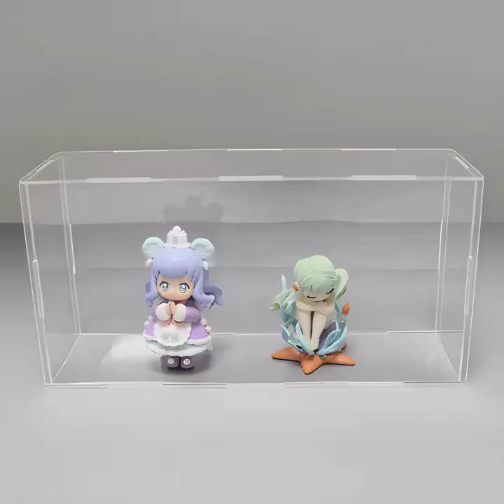 Caja De Exhibición De Acrílico Transparente 1pc Para Muñecas/Juguetes/Modelos Soporte De Almacenamiento Para Escritorio Protección Contra Polvo Estilo Moderno - 1