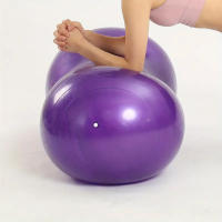 Bola De Yoga De Forma De Maní Anti-Rotura 90x45cm Para Ejercicio En Casa Equipo De Fitness Gimnasio Entrenamiento De Pilates Con Bombín - details 5