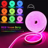 Luces RGB Para Juegos 16.4ft/5M De Neón Suave Para Mesas De Juegos Tira LED De Iluminación Con Soporte De Corte Para El Hogar - details 10