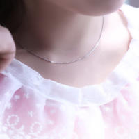 Collar De Cadena De Plata De Ley 925 0.8mm Para Mujeres Niñas Y Niños 40cm/45cm DIY Joyería Kolye Collares Collier - details 3