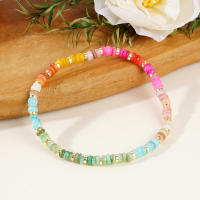 Pulsera De Bohemia Heishi Colección 2024 Diseño Exquisito Con Piedra Preciosa De Hierro Real Para Mujer Regalo De Amistad Curativo - details 2