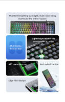 Teclado De Juego ONIKUMA G32 Con Teclas RGB Retroiluminadas Y Cubiertas Mate 104 Teclas Teclado De Membrana Para PC Gamer - details 1