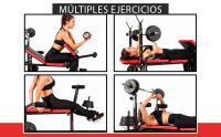 ManiBoom Banco Musculacion PLEGABLE y Ajustable, Gimnasio en Casa COMPLETO con Banco de Pesas MULTIFUNCIONAL, Soporte Barra Press Banca con Carga de Hasta 200KG, Banco de Abdominales Estable - details 10