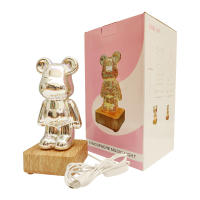Luz Nocturna LED Proyección 3D De Ondas De Choque De Osos Con Colorido USB Decoración Atmosfera Ajustable Para Habitación Decorativo De Vidrio - details 16