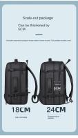 Mochila de viaje de gran capacidad para hombre, bolsa de expansión de carga USB para ordenador portátil de negocios, mochila impermeable multifuncional. - details 1