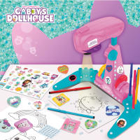 Lisciani Gabby's Dollhouse - Proyector para dibujar, con luz, incluye imágenes para calcar, rotuladores de colores, pegatinas, diamantes, folios, juguete dibujo, proyectar y colorear, juguetes para niños de 4 años - details 2