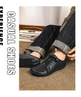 Zapatos Para Hombre Minimalistas De Cuero Split Cómodos Y Transpirables Zapatillas De Caminar Zapatos Casuales Blancos Con Suela De Goma - details 14