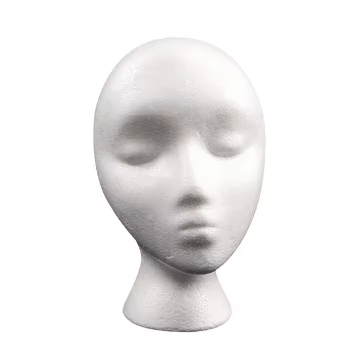 Cabeza De Muñeca De Esponja Poliestireno Para Mujer Maniquí Portátil Y Duradero Para Moda Uso En Salón Viajes Y Hogar - 1