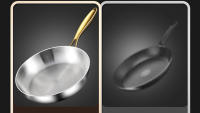 Sartén De Frying 28cm Acero Inoxidable 316 Antiadherente Para Estufa De Gas Y Inducción Cocina Universal Sin Tapa - details 4