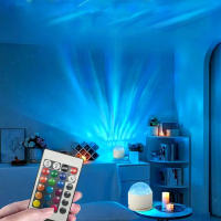 Proyector De Onda Oceánica USB Con Luz De Noche En 16 Colores Lámpara Atmosférica Para Decoración De Hogar Bar Restaurante Submarina - details 0