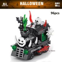 Juego De Bloques DIY De Halloween Con Cabeza De Calabaza Y Fantasma Para Decoración De Hogar Juguetes Educativos Para Niños Regalos De Festivales Tamaño Pequeño Material ABS Compatible Con Lego - details 4