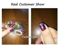 10pcs Cinta De Estrás Para Uñas 3D Herramienta De Arte De Uñas Decoración De Uñas Adhesivo Metálico De Color Roll DIY - details 5