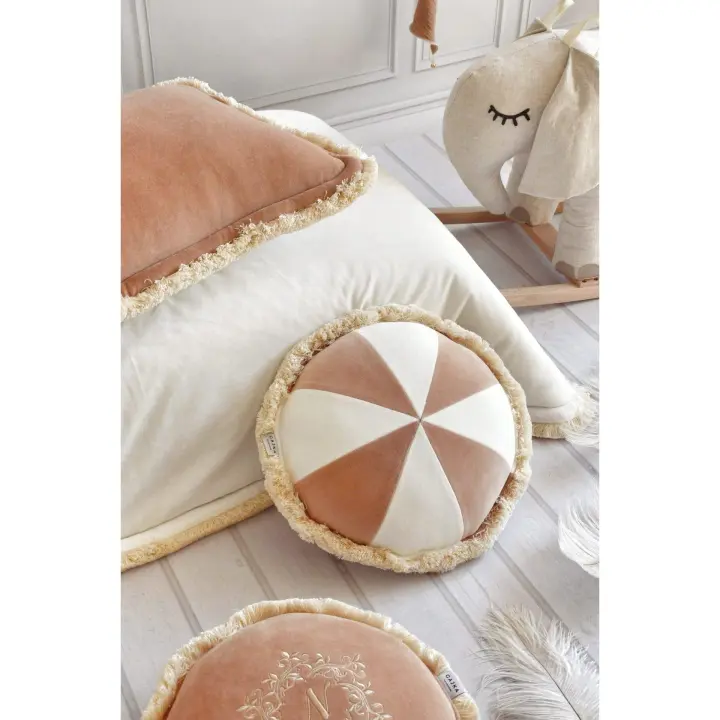 Almohada para dormir para bebé, almohada de patchwork con borlas, cojín de verano, almohada de algodón para niñas, linda almohada - 1
