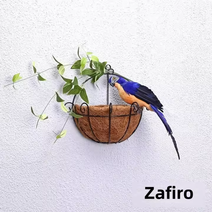 Decoración Creativa Y Artesanal De Papagayo Animal Para Jardín Miniatura Pajaro De Tela Con Plumas Para Adorno Del Césped Tamaño 25/35cm - 1