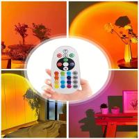 Proyector De Luz De Puesta De Sol Nueva 16 Colores Espectro Con Control Remoto USB Luz LED Dinámica Cambiante Para Dormitorio Casa Café - details 4