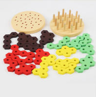Bloques De Construcción De Hamburguesa Montessori Juguete Educativo Temprano De Madera Para Reconocimiento De Colores Y Juego De Alineación Geométrico Para Niños De 4 a 12 Años - details 11
