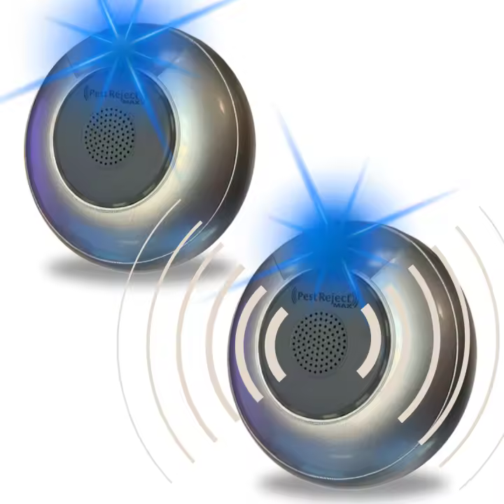 Pest Reject, Versión MAX (2 unidades), Repelente Efectivo plagas de Insectos y roedores, Más Potente y Más Efectivo, Tecnología Electromagnética + Ultrasonido - 1