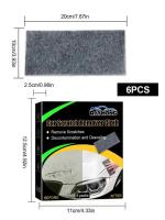 6PCS Eliminador De Rasguños De Coche Con Tela Nano Brillante Herramientas De Reparación De Pintura Y Detalle Para Automóviles - details 8