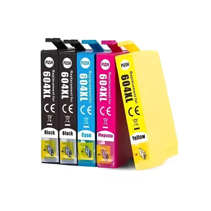 5 cartuchos compatibles para Epson 604XL XP2200 XP2205 XP4200 WF2950 WF2935 XP3200 XP3205 XP4205 WF2930 WF2910 XL 604 XL - 1
