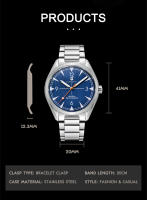Reloj Automático De Lujo Para Hombre Corgeut NH35A 41mm Vidrio De Zafiro Fecha Bicolor Brillo Pulido Resistantes Al Agua - details 5